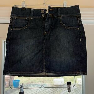 Denim Skirt in Dark Blue